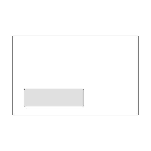 Poly Window Open Side Booklet Envelopes, 6" x 9-1/2", 24#, White, Side Seams (Box of 500)