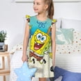 thumbnail image 4 of Goofa SpongeBob SquarePants Motif Douce & Délicate Chemises de Nuit pour Filles - Manches Courtes & Robe de Nuit Graphique - Vêtements de Nuit pour Filles (4-14 Ans)-Grand, 4 of 6