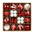 thumbnail image 4 of Shatterproof Christmas Ball Ornaments Red and White Glittering Baubles Set, Christmas Tree Hanging Balls for Xmas Tree Decorations Wreaths Garlands Home Holiday Wedding Party Decor, 4 of 4