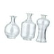 thumbnail image 4 of Juego de 3 jarrones de cristal pequeños para mesa, estilo moderno y minimalista, ideales para bodas. Claro, 4 of 9