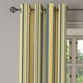 thumbnail image 2 of Ambesonne Geometric Grommet Curtain, Retro Vertical Lines, 50" x 96", Dark Blue Grey Yellow, 2 of 6