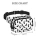 thumbnail image 4 of Fotbe Black Rabbit Cangurera Cuadrada con Estampado de Doble Capa, Bolsa de Cintura Ajustable Mini para Hombres y Mujeres, 4 of 9