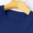 thumbnail image 5 of Women's Sweaters Fall Winter Cozy Pullover Lightweight Tops Casual Warm Soft Basic Long Sleeve Crewneck Shirts (M, Navy), 5 of 7