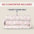 thumbnail image 3 of Kotton Culture 1Pc Oversized King Size Duvet Cover Only 100% Egyptian Cotton Sateen 600 TC Ultra Soft Premium Durable Comforter Cover Zipper Closure & Corner Ties, Mandala&nbsp;, 3 of 4