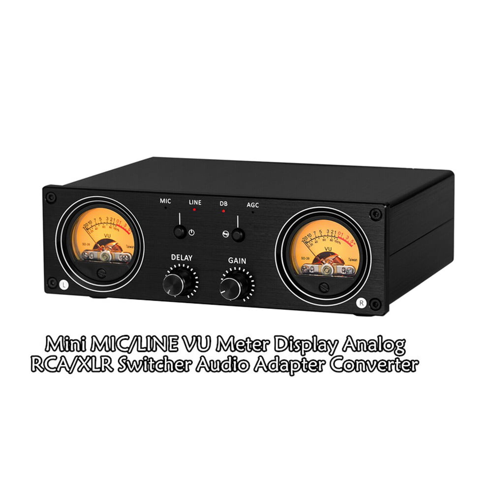 Dual 40 LED LINE/MIC Stereo Sound Level Meter Music Spectrum Lamp Audio Analyzer 