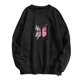 thumbnail image 1 of Moda mujer mariposa impresión casual manga larga o-cuello señoras sudadera tops Pompotops  gfhjh8127, 1 of 6