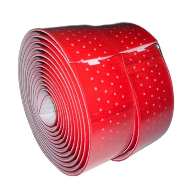 2 cintas para manillar de bicicleta, antideslizantes, transpirables y con absorción de impactos, para montar en bicicleta al aire libre, accesorios de Rojo