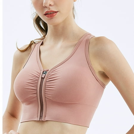 

Levmjia Women s Bras Plus Size Clearance Front Zipper Sports Bra Bra Women Shockproof Running Fitness Yoga Vest Outer Wear