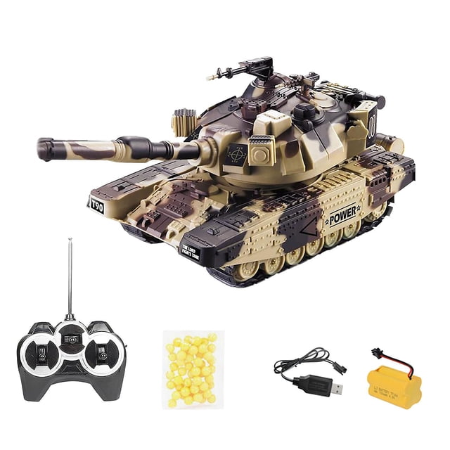 Tanque de control remoto inalámbrico todoterreno a escala 1:32 con balas