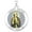 White, variant on Saint Peter Religious Medal Color - 2/3 Inch Size of Dime, Sterling Silver