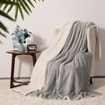 thumbnail image 2 of MOSHU Sherpa Bed Blankets Double Reversible Fluffy for Bed Warm Soft Twin Flannel Fleece Blankets, 2 of 6