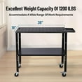 thumbnail image 4 of QinaQin 36-Inch x 19-Inch Welding Worktable, 5/8-Inch Clamping Holes, Steel Welding Worktable, 1200 Lb Load Capacity, Portable Worktable, 4 of 7
