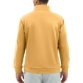 thumbnail image 4 of Evdexr Men's Mock Neck Sweatshirts Quarter Zip Pullover Winter Stand Collar Polo Tops Long Sleeve Chest Pockets Workout Sweater Oversized Solid Color Shirt Orange M, 4 of 5