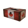 thumbnail image 1 of Boîte de Tissu de Bois de Tissu Canadien Rouge, 1 of 1