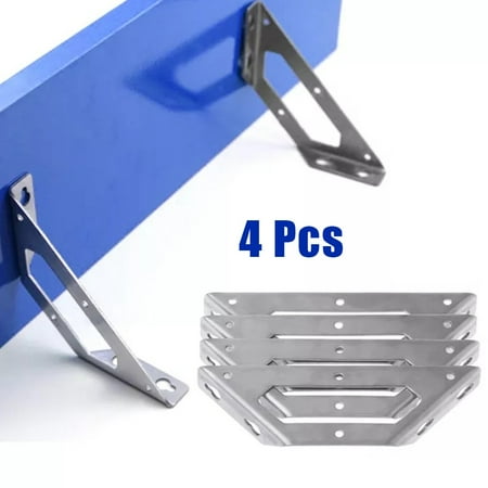 

4Pcs Stainless Steel Angle Corner Brackets Support Right Angle Corner Stand