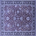 thumbnail image 1 of Ahgly Company Machine Washable Indoor Square Oriental Blue Traditional Area Rugs, 7' Square, 1 of 4