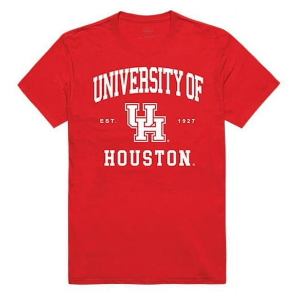 W Republic Apparel 526-123-RED-04 University of Houston Seal Tee Shirt for Men - Red, Extra Large