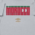 thumbnail image 2 of Umbro Men's Morocco Stacked Soccer T Shirt (Grey Heather, S-XXXL), 2 of 4