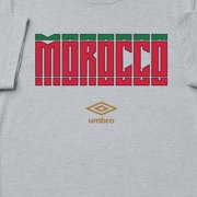 Umbro Men's Morocco Stacked Soccer T Shirt (Grey Heather, S-L)