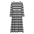 thumbnail image 4 of MIUOWANP Sweatshirt Dress Long Women's Short Sleeved Round-neck Fashion Print High Waist Mid-Calf Dress, 4 of 5