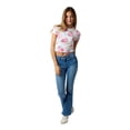 thumbnail image 5 of Kirby Character & Stars All-Over Print Women's White Crew Neck Short Sleeve Baby Tee-XXL, 5 of 7