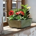 thumbnail image 3 of Root & Vessel Ella Low Square Planter, Gray, 10", 3 of 3