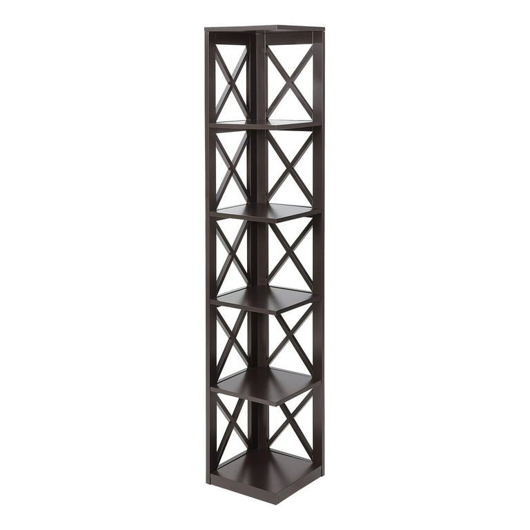 Convenience Concepts Oxford 5 Tier Corner Bookcase Multiple
