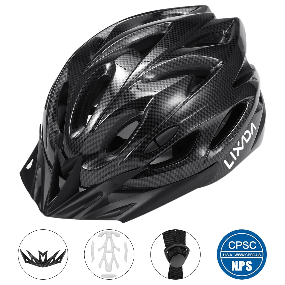 Lixada Lightweight Bicycle Helmet with Visor In-mold Mountain Road Bike Cycling Helmet Outdoor Sport Protective Helmet for Men and Women
