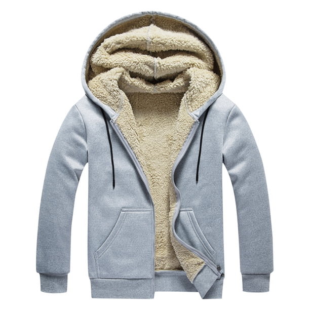 Gibobby Sudadera hombre Sudadera con capucha y cremallera completa para hombre, manga larga, con capucha(Gris,XG)