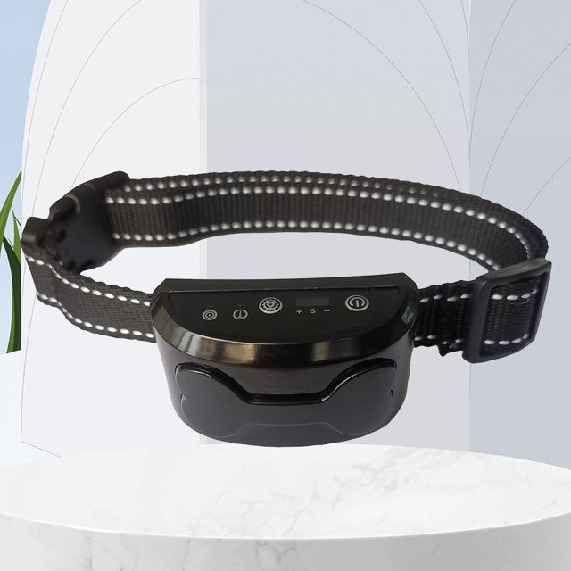 Collar De Entrenamiento Antiladridos Antihumano Longitud ajustable del dispositivo de control de ladridos del perro de animal doméstico de la prenda impermeable del collar de perro de la corteza anti Wdftyju Libre de BPA