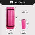 thumbnail image 3 of BalanceFrom 71 x 24 x 1 Inches Extra Thick Yoga Mat with Knee Pad, Pink, 3 of 10