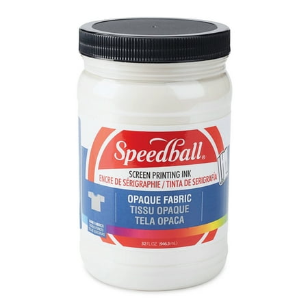 Speedball Opaque Fabric Screen Printing Ink, 32 oz. Jar, Pearly White