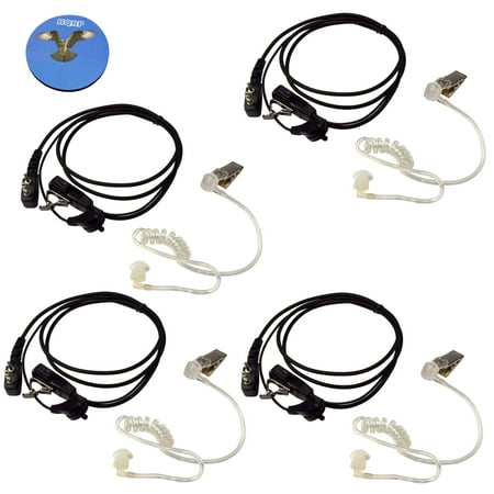 HQRP 4-Pack 2 Pin Acoustic Tube Earpiece Headsets Mic for ICOM IC-F4001  IC-F4002  IC-F4003  IC-F4011 price history on PriceWatchPro