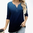 thumbnail image 5 of Dxzfnsa 3/4 Length Sleeve Womens Tops Womens Sweaters 3/4 Length Sleeve Tops Fall Fashion V Neck Pullover Casual Blouses Loose Sweatshirt Winter Clothes S-3XL, 5 of 9