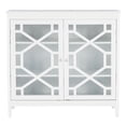 thumbnail image 3 of Linon Campbell 2-Door Glass Front Cabinet with 3 Shelves, White Finish, 3 of 14