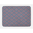 thumbnail image 1 of Abstract Bath Mat, Floral Hearts Forming Old Fashioned Mosaic Tiles Shabby Chic Pattern, Non-Slip Plush Mat Bathroom Kitchen Laundry Room Decor, 29.5 X 17.5 Inches, Night Blue Ivory Coral, Ambesonne, 1 of 2