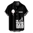 thumbnail image 2 of Men's Shirt Father's Day Exquisite Casual Cartoon Summer Shirt for Young People for Dating and Travel, 2 of 13