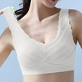 thumbnail image 3 of Bigersell Seamless Bras Women Clearance Pullover Bra Back-Smoothing Comfort Lightly Lined Wireless T-Shirt Bra Wide Strap Bralette Bra Sports Bras for Women Yoga Bra Wire-Free Push up Bra White 3XL, 3 of 5