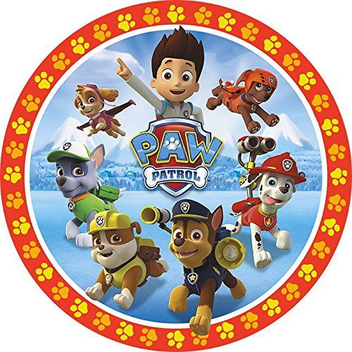 glemme sneen Arabiske Sarabo PAW PATROL Group Edible Frosting Image Cake Topper - 8 Inches Round - -  Walmart.com