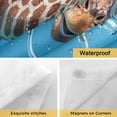 thumbnail image 4 of No Hook Shower Curtains with Snap-in Liner Set, Funny Diving Giraffe Waterproof Hotel Style Bathroom Shower Curtain, Ocean Coastal Coral Fish Marine Life Breathable Mesh Top Bath Curtains 36''x72'', 4 of 9