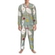 thumbnail image 3 of Fotbe Cute Farm Birds Pijama de Hombre con Estampado de Manga Larga, Conjunto de 2 Piezas, Ropa de Dormir Suave y Cómoda con Bolsillos-XX-Large, 3 of 7