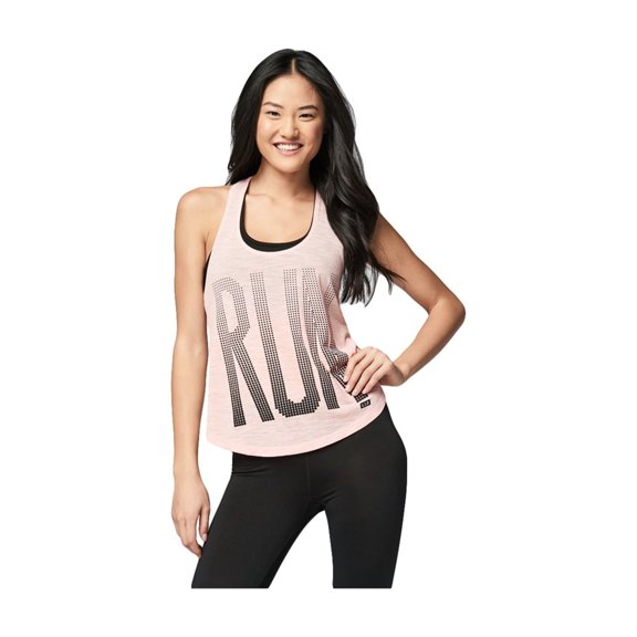 Aeropostale Womens Burnout RUN Tank Top, Pink, Juniors, X-Large