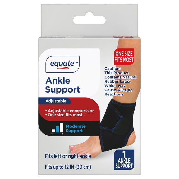 Equate Adjustable Ankle Brace Support One Size Black