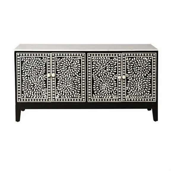 Bone inlay Media cabinet