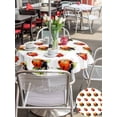 thumbnail image 5 of Outdoor Tablecloths with Umbrella Hole & Zipper, Cute Ladybugs Round Tablecloth 54 Inch, Spring Botanical Leaves Farmhouse Waterproof Table Cloth, Patio/Pool/Picnic Table Covers, 5 of 8