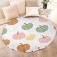 thumbnail image 4 of Fall Pumpkins Pattern Round Blanket,Comfortable Soft Flannel Throw Blanket,All Season,Warm Lightweight Blankets for Sofa Bed Couch Living Room Chair 47"x47", 4 of 5