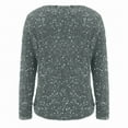 thumbnail image 2 of WTXUE Women's Trendy Casual V Neck Real Sequin Tops Long Sleeve T Shirt Fashion Plus Size Tops Fall Shirts Glitter Pullover Sparkly Party Blouse Loose Tunic Tops Grey S, 2 of 9