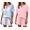 Tie Dye Pink Blue/Pink, variant on Ekouaer 2 Pack Womens Pajama Sets Short Sleeve Top with Shorts Soft Comfy Loungewear Sleepwear