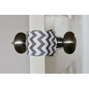 Latchy Catchy Door Latch Cover Jammer Noise Silencer Cushion - Grey Chevron