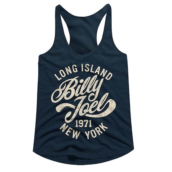 Billy Joel Long Island Midnight Navy Women's Racerback Tank Top Xs